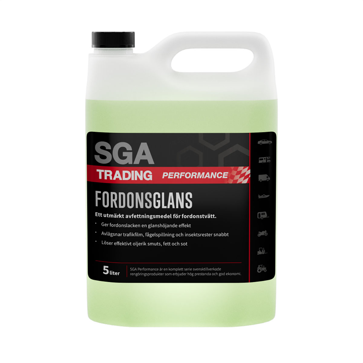 Alkalisk Avfettning SGA Performance Förtvätt Fordonsglans