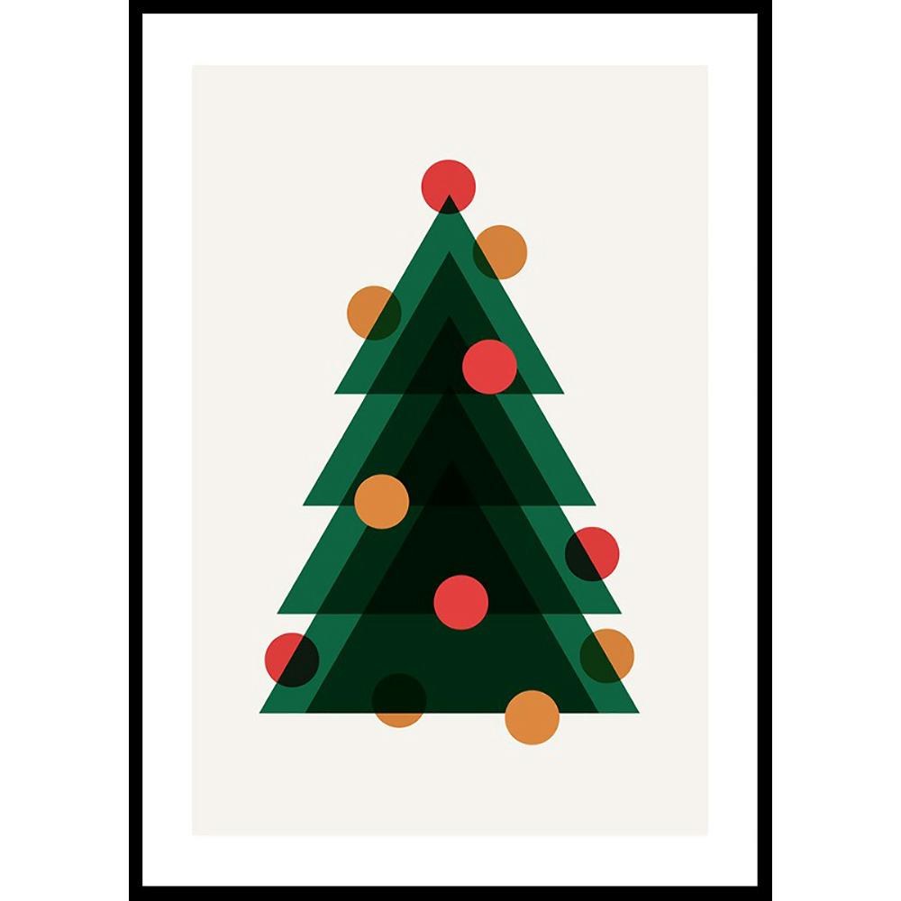 Poster Gallerix Dots Christmas Tree