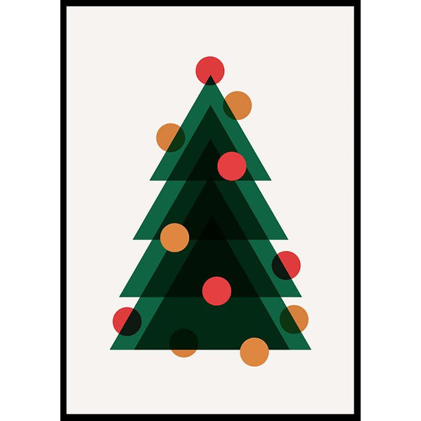 Poster Gallerix Dots Christmas Tree