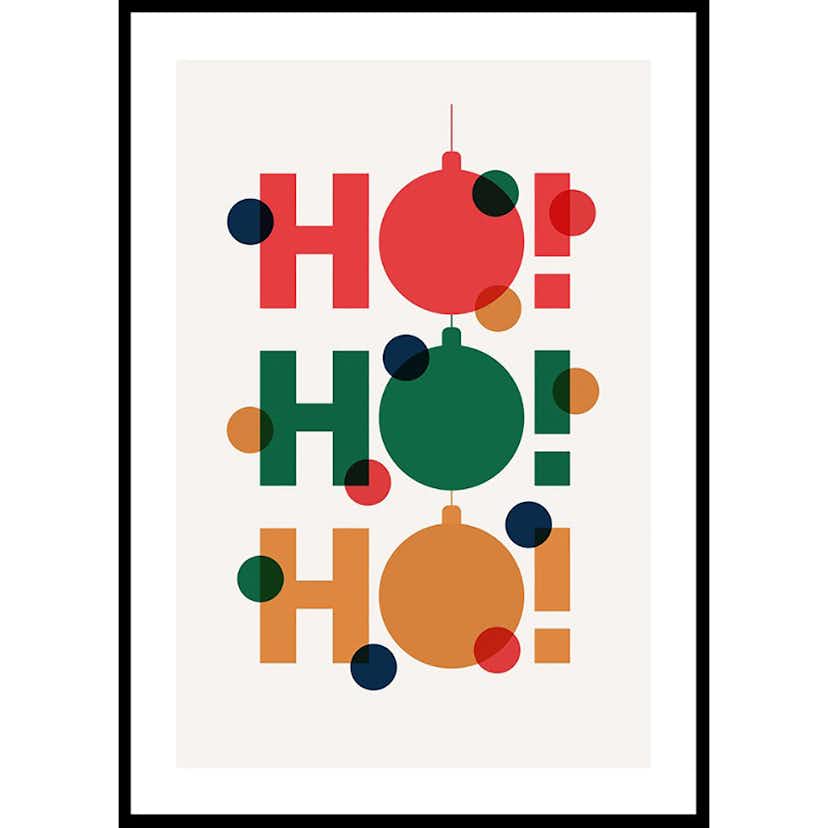 Poster Gallerix Dots Ho Ho Ho
