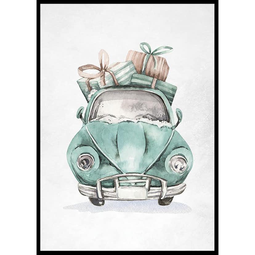 Poster Gallerix Christmas Beetle Car