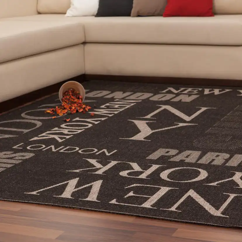 Flatvävd matta D-sign Manrseyry