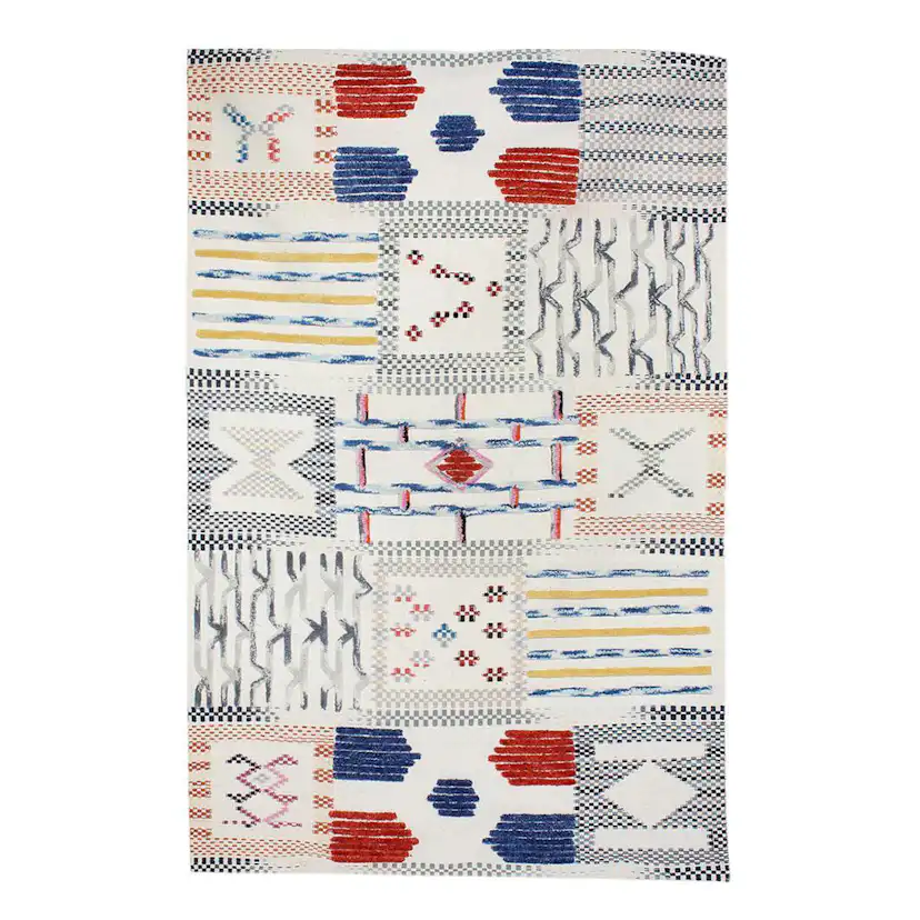 Handvävd matta D-sign Fingle Cuyaky Elfenben