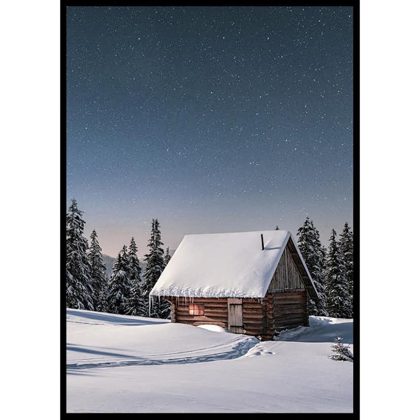 Poster Gallerix Cabin Under Stars