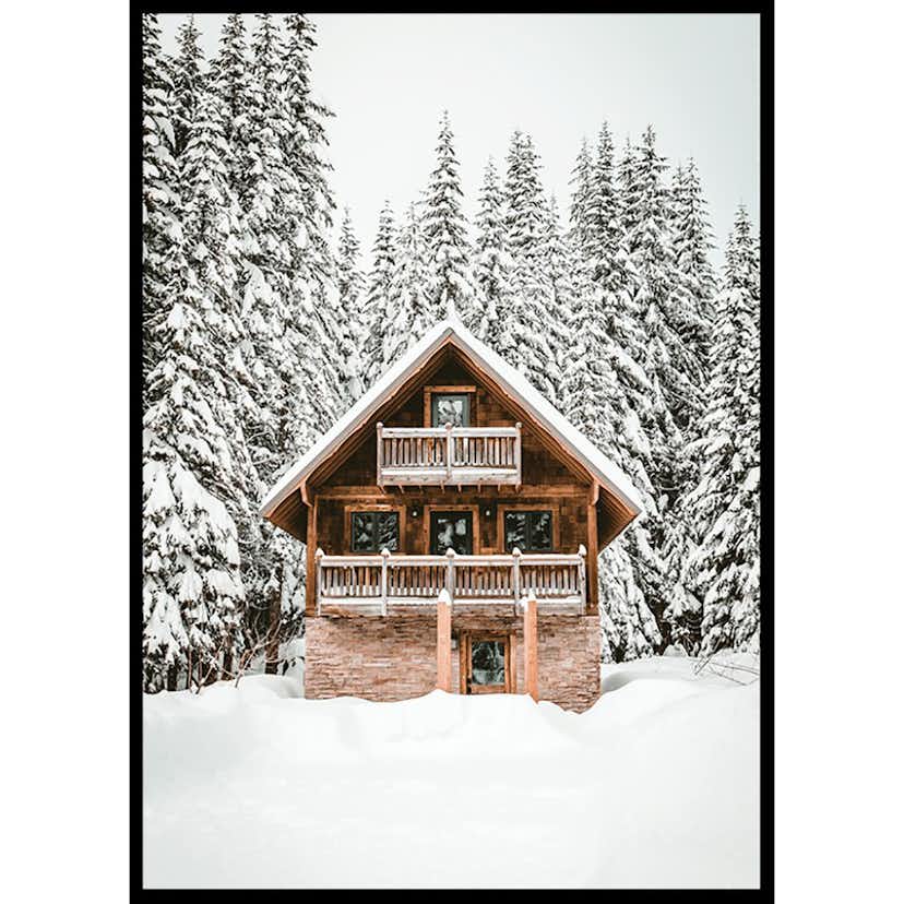 Poster Gallerix Cabin In Snow No4