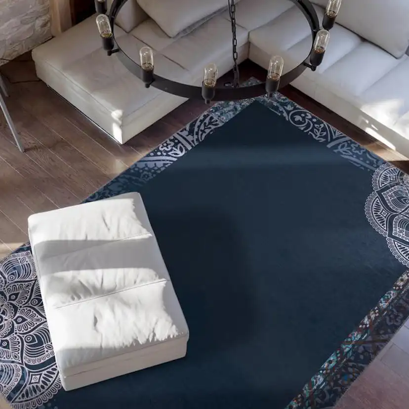 Flatvävd matta D-sign Wralbyluis Ker Blå