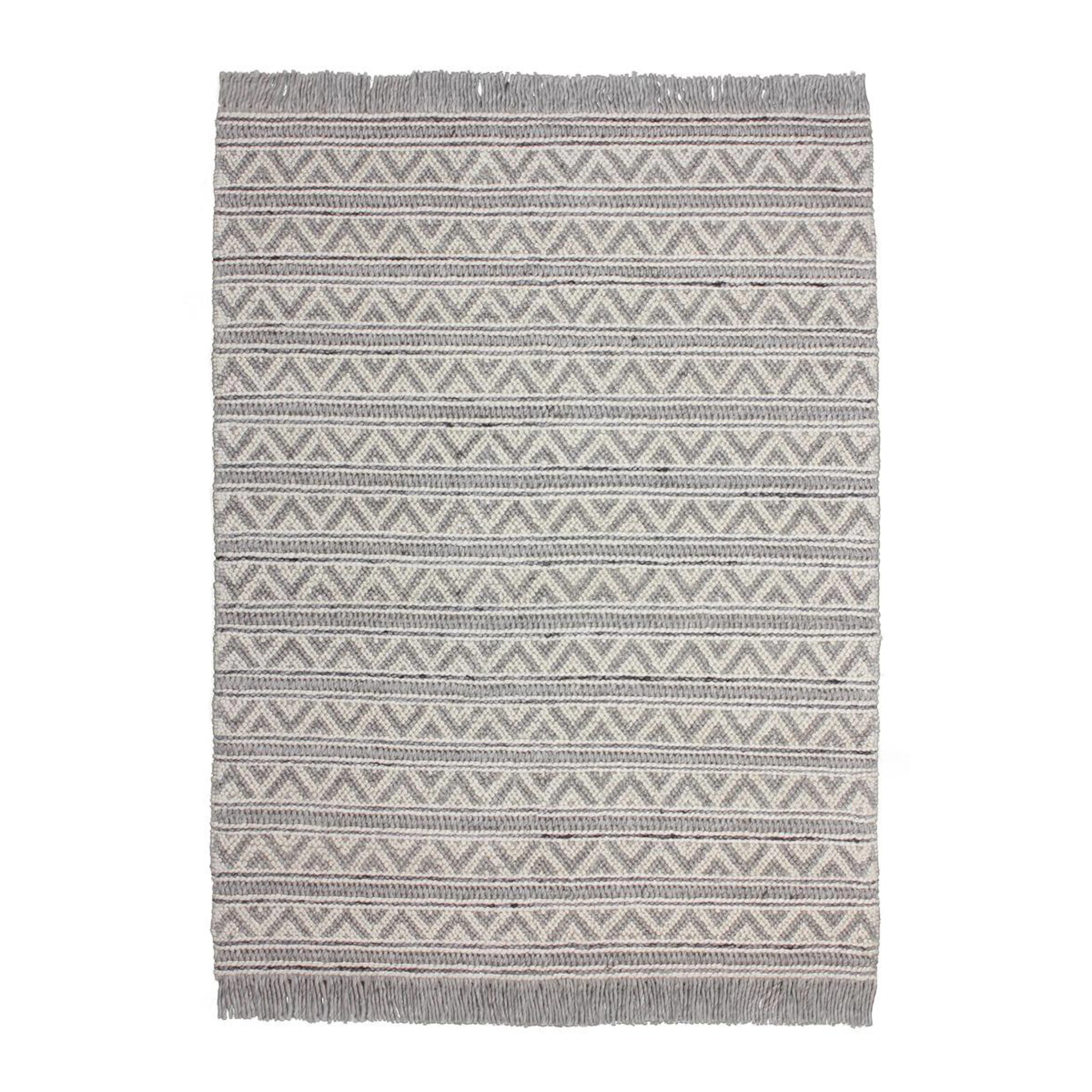 Handvävd matta D-sign Tonsiouxford Sas Silver