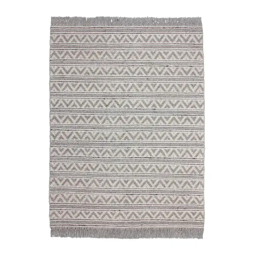 Handvävd matta D-sign Tonsiouxford Sas Silver