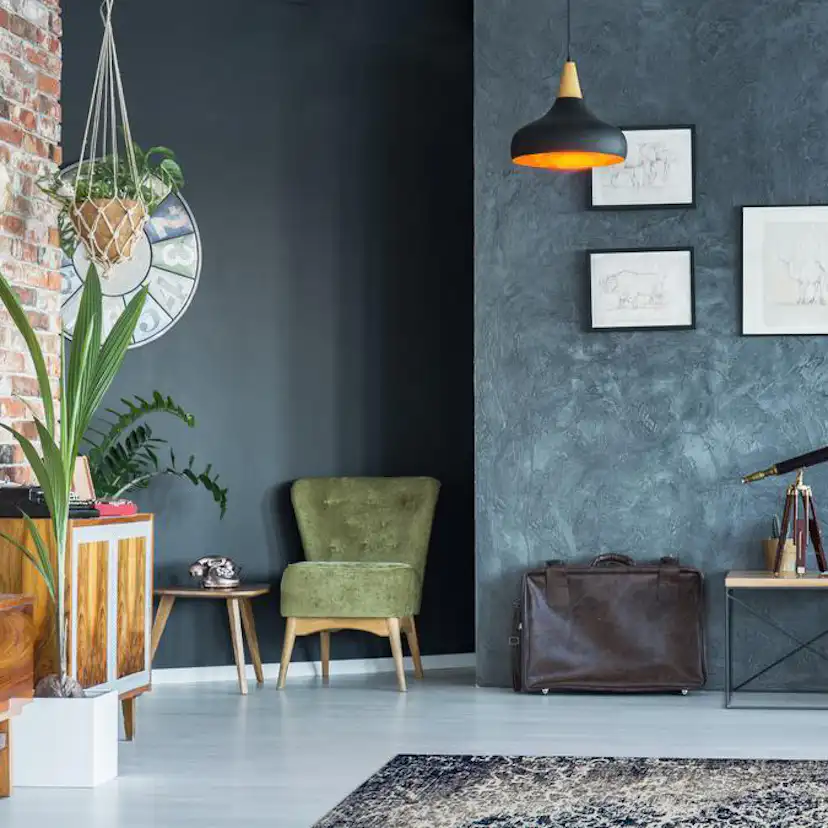 Handvävd matta D-sign Yorklomnorquay Farn Grå