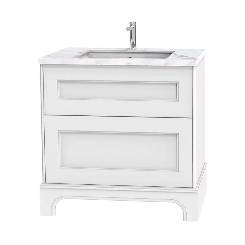 Tvättställsskåp Miller Badrum Kensington 80 med Lådor med Sockel för Bänkskiva