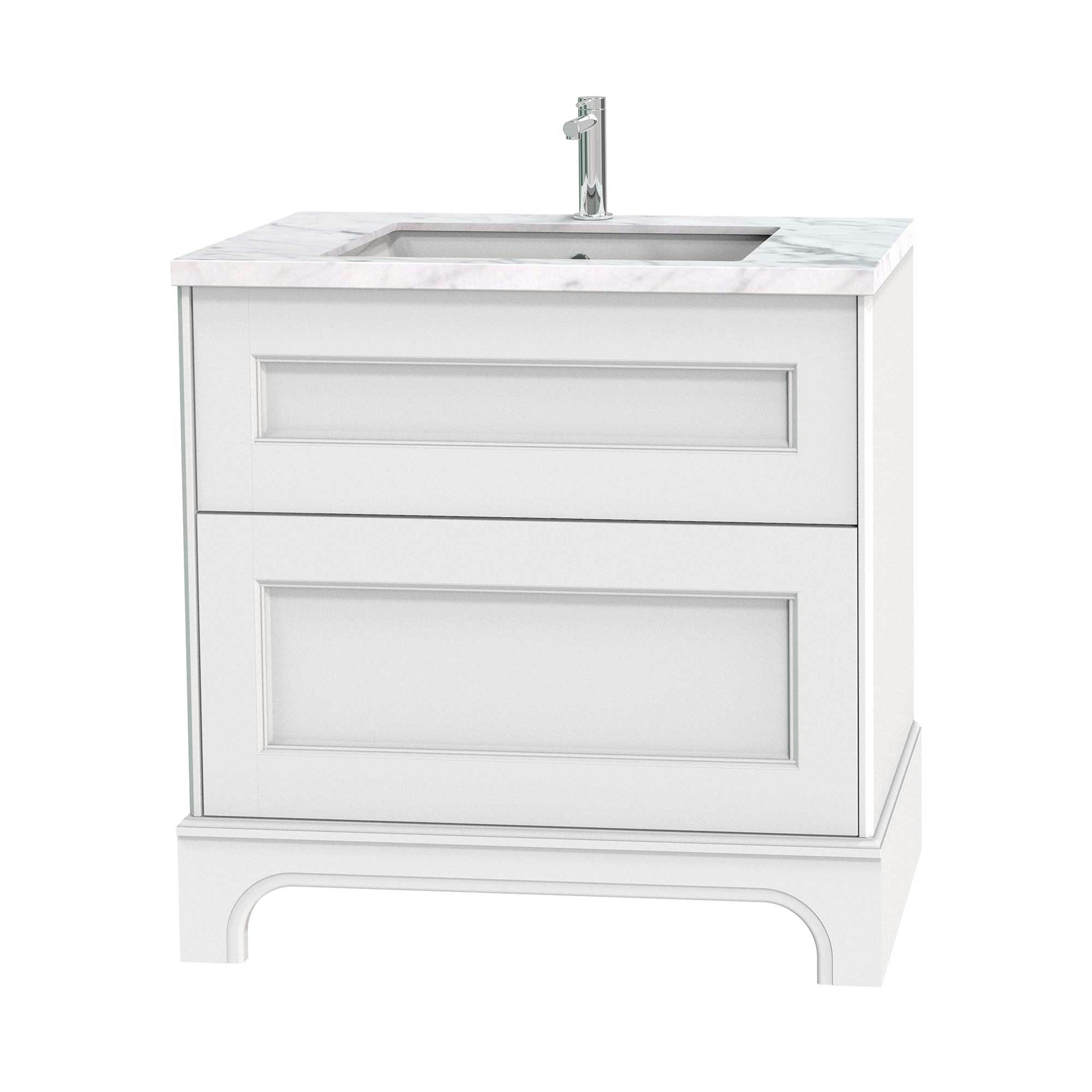 Tvättställsskåp Miller Badrum Kensington 80 med Lådor med Sockel för Bänkskiva