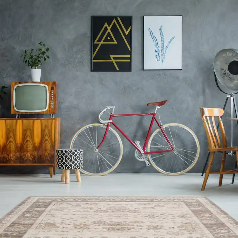 Flatvävd matta D-sign Gandeer Lat Beige