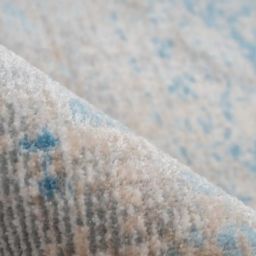 Flatvävd matta D-sign Stamac lla Grå/Turkos