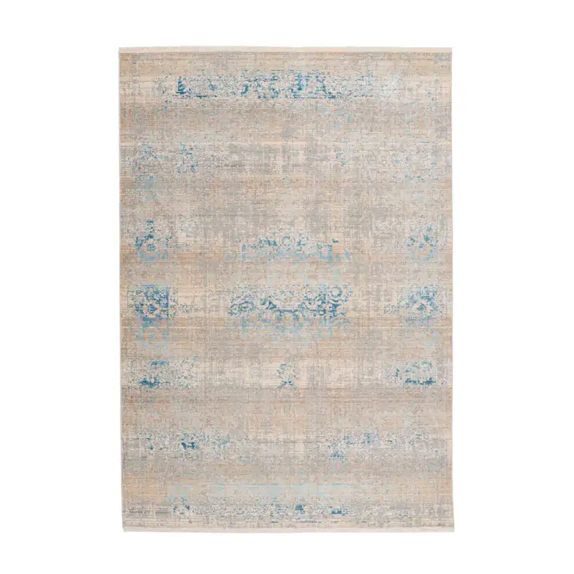 Flatvävd matta D-sign Gandeer Nez Grå/Turkos