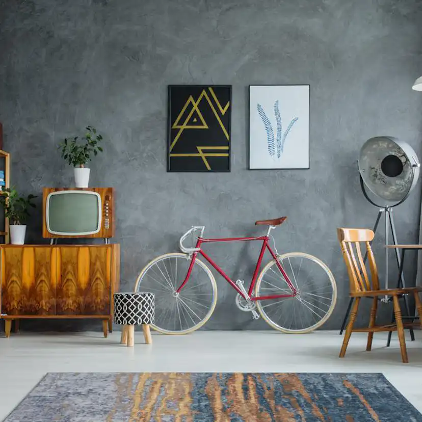 Flatvävd matta D-sign Worthu Heu Beige/Blå