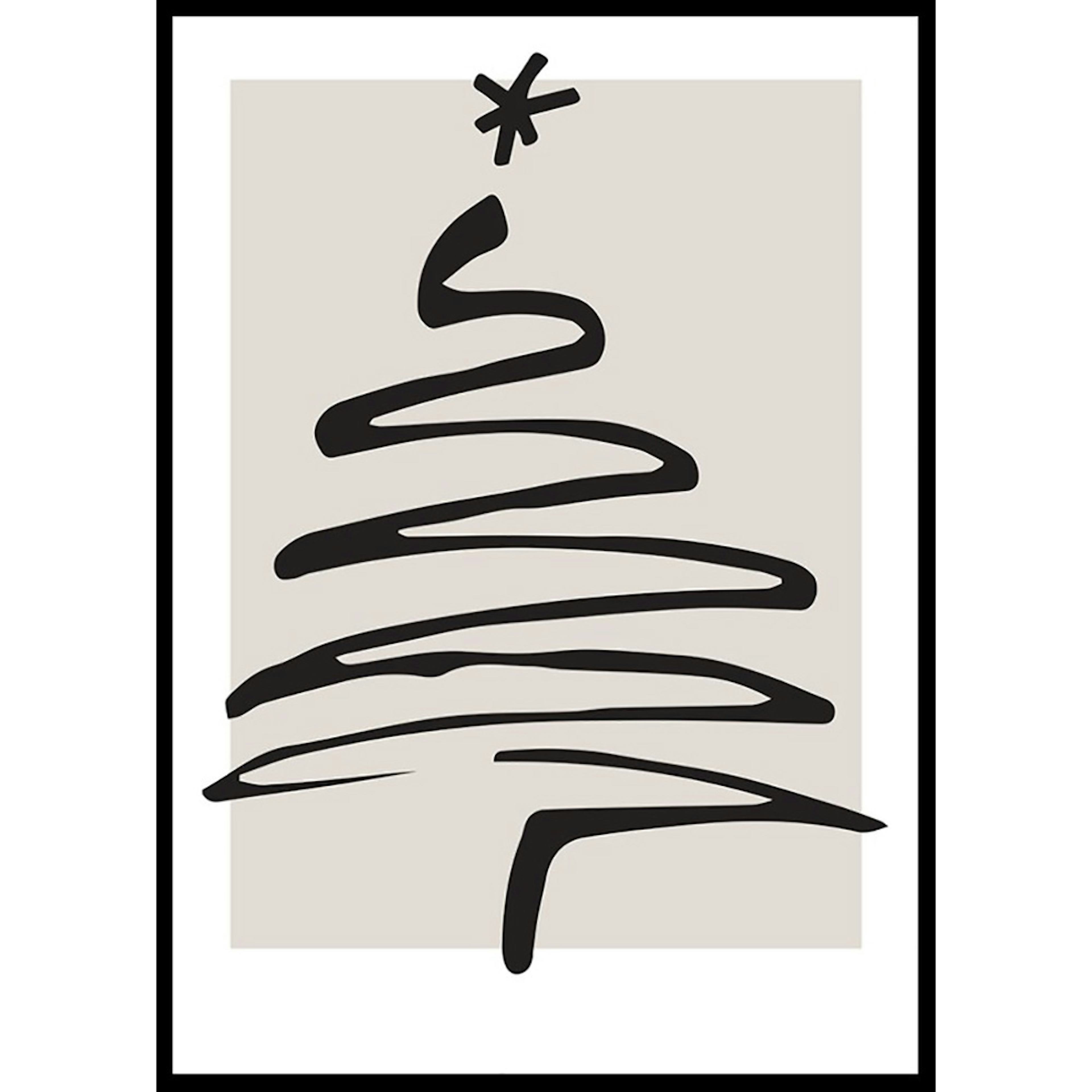 Poster Gallerix Christmas Tree Line Art