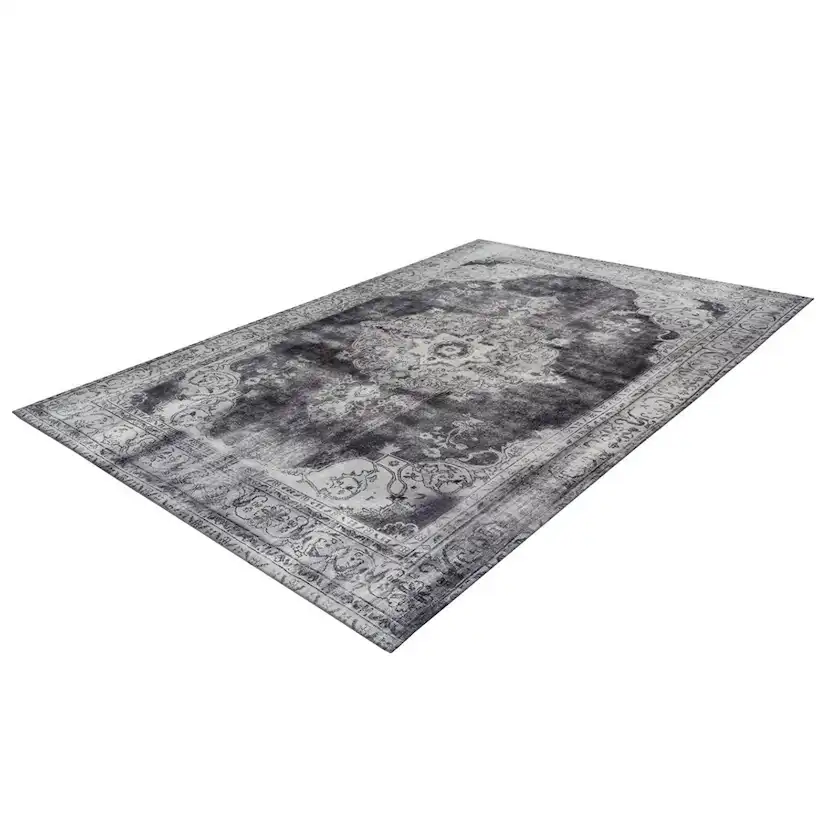 Flatvävd matta D-sign Auley Side Ljusgrå