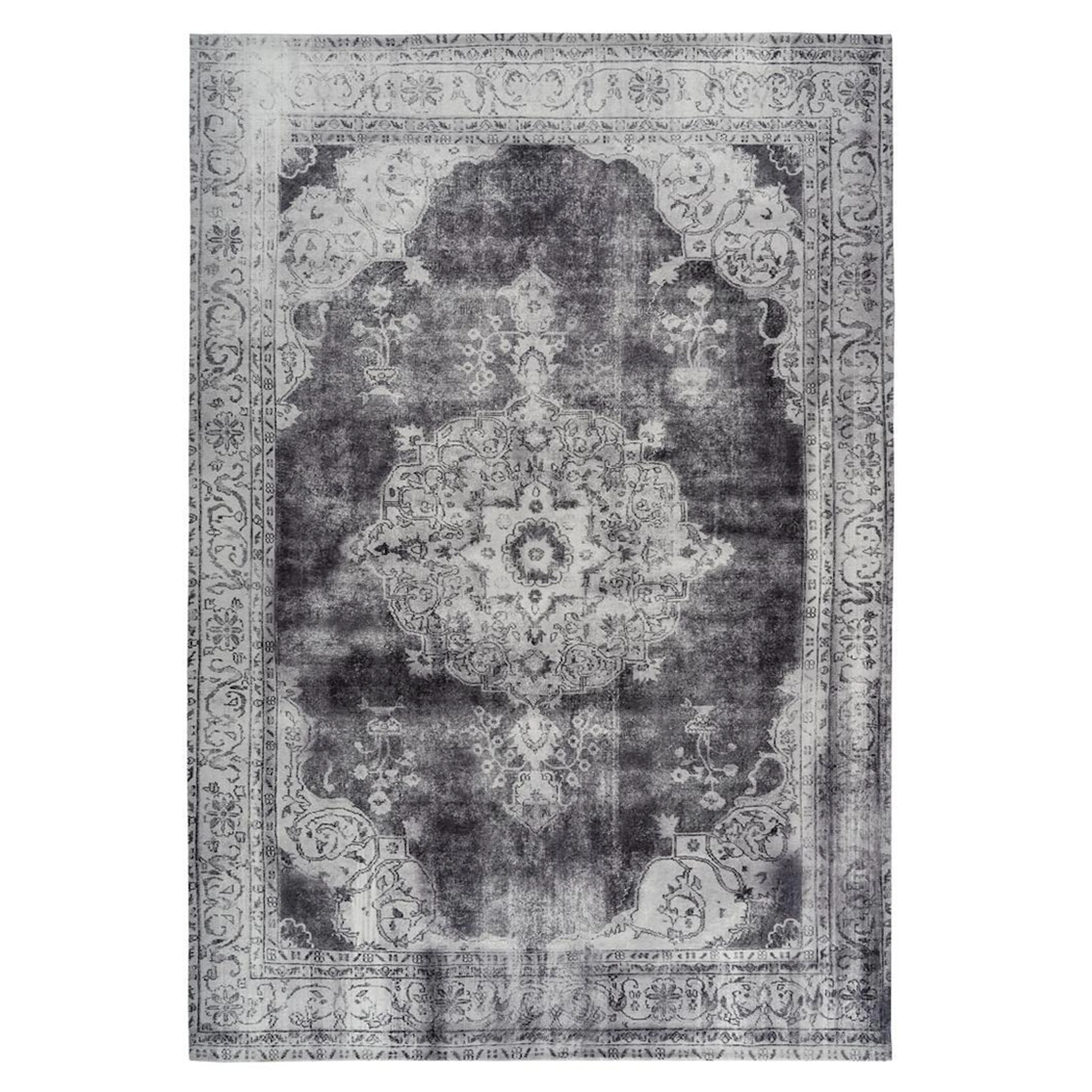 Flatvävd matta D-sign Auley Side Ljusgrå