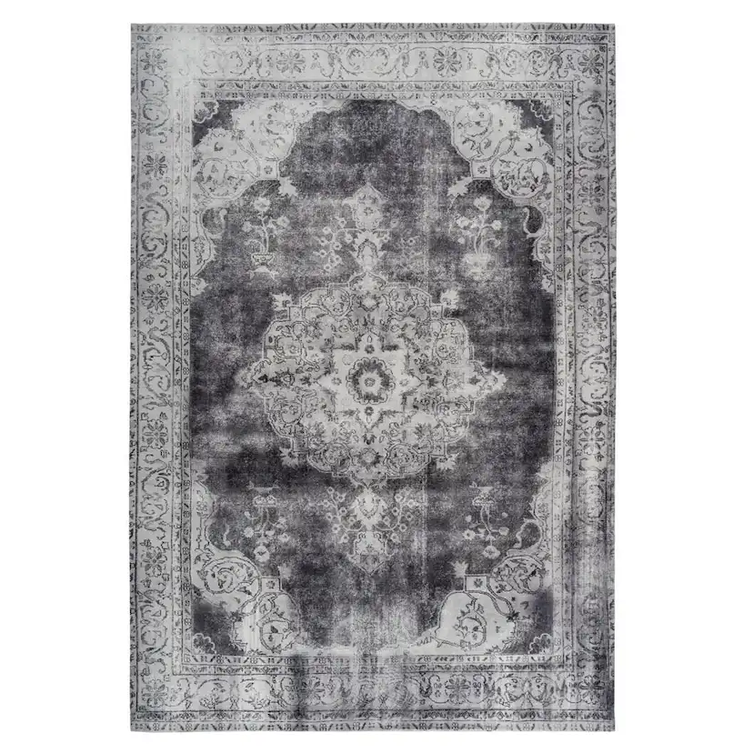 Flatvävd matta D-sign Auley Side Ljusgrå