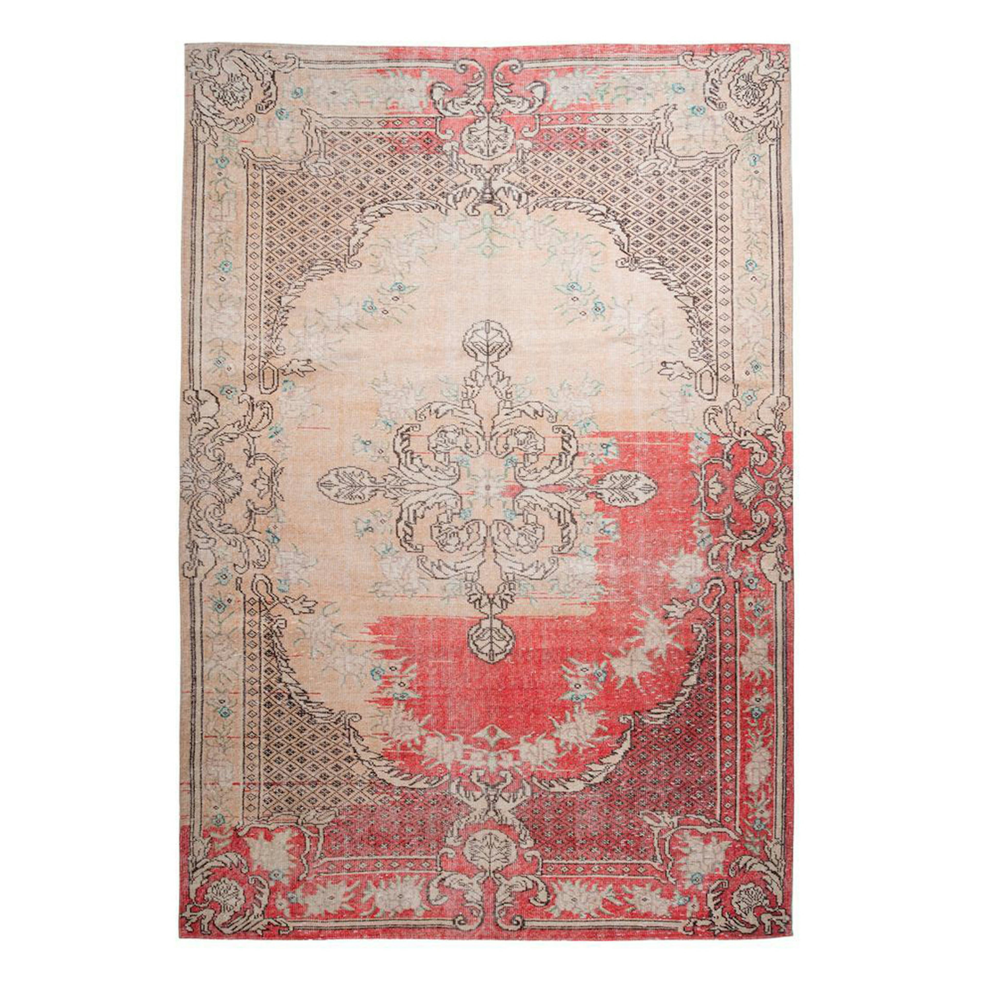 Flatvävd matta D-sign Vintage Nah Röd