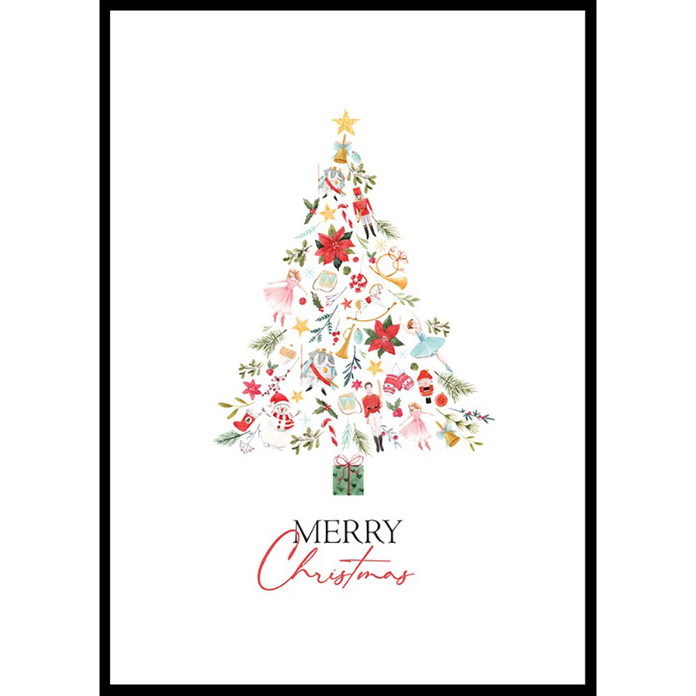 Poster Gallerix Merry Christmas Tree