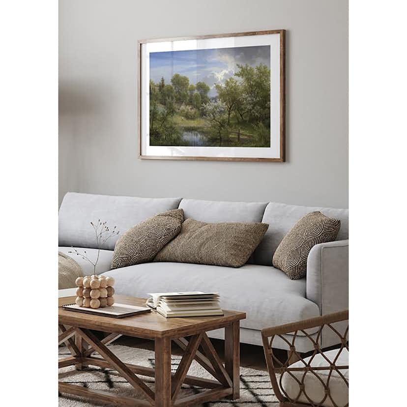 Poster Gallerix Blühende Obstbäume Bei Loschwitz By Eduard Leonhardi