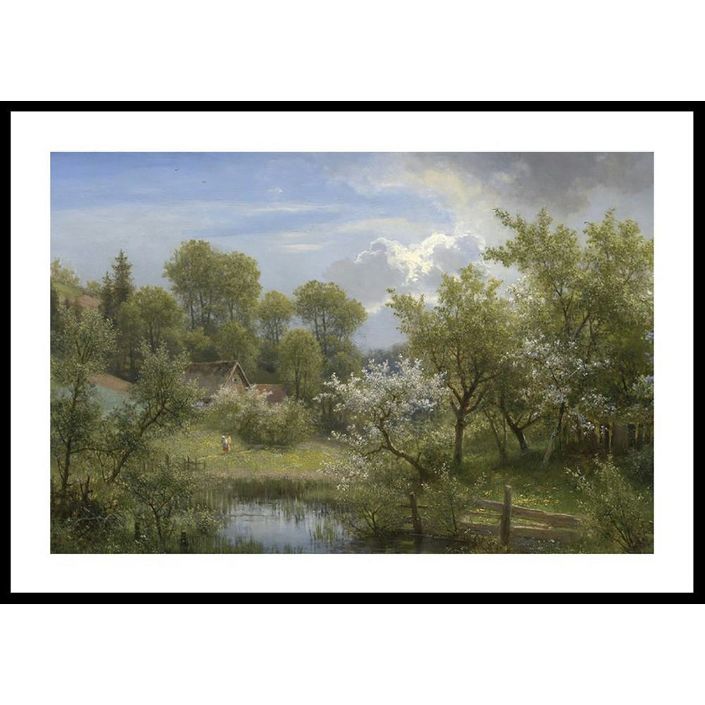 Poster Gallerix Blühende Obstbäume Bei Loschwitz By Eduard Leonhardi