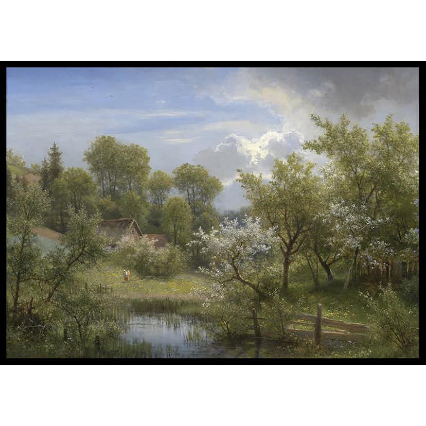 Poster Gallerix Blühende Obstbäume Bei Loschwitz By Eduard Leonhardi