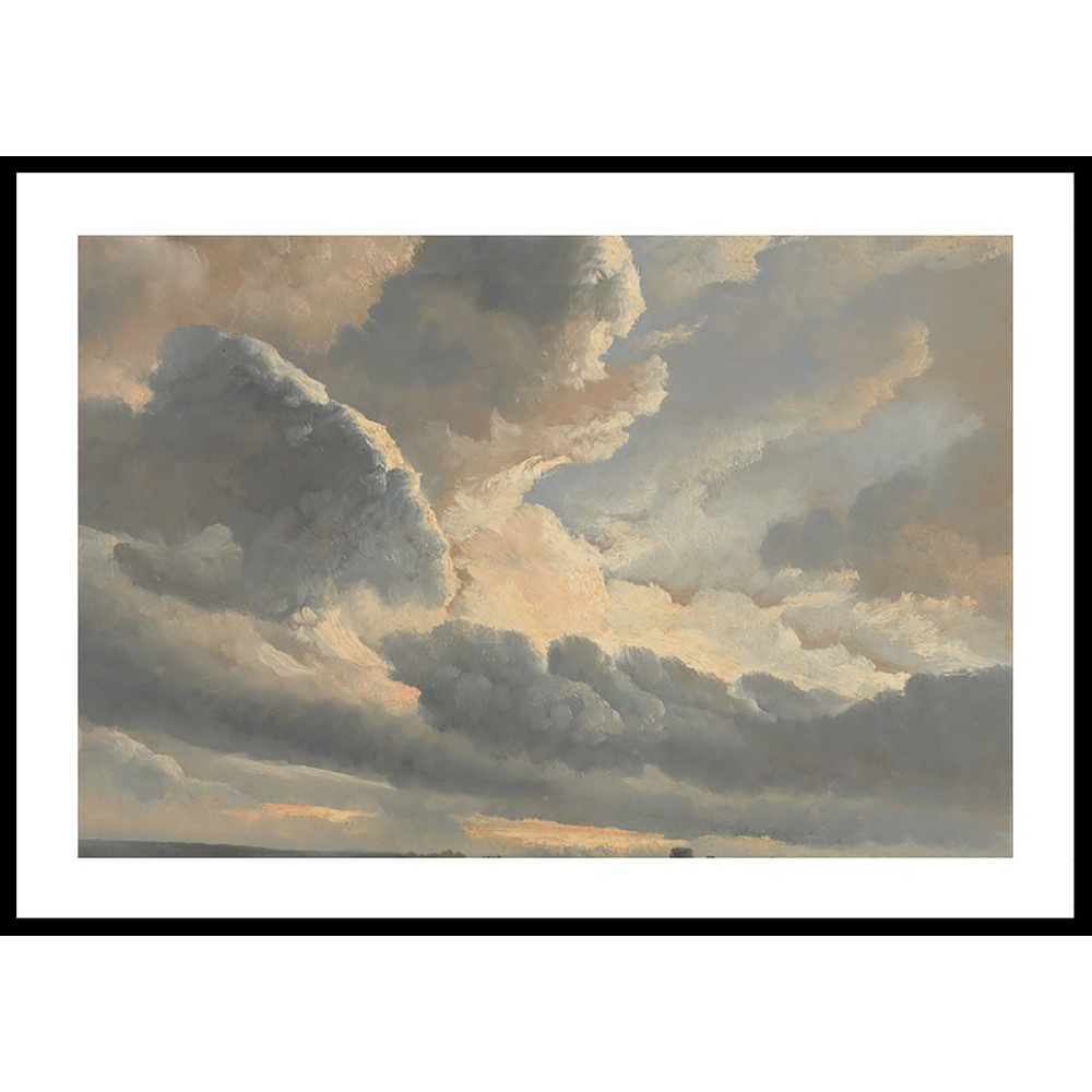 Poster Gallerix Study Of Clouds With A Sunset Near Rome By Simon Denis