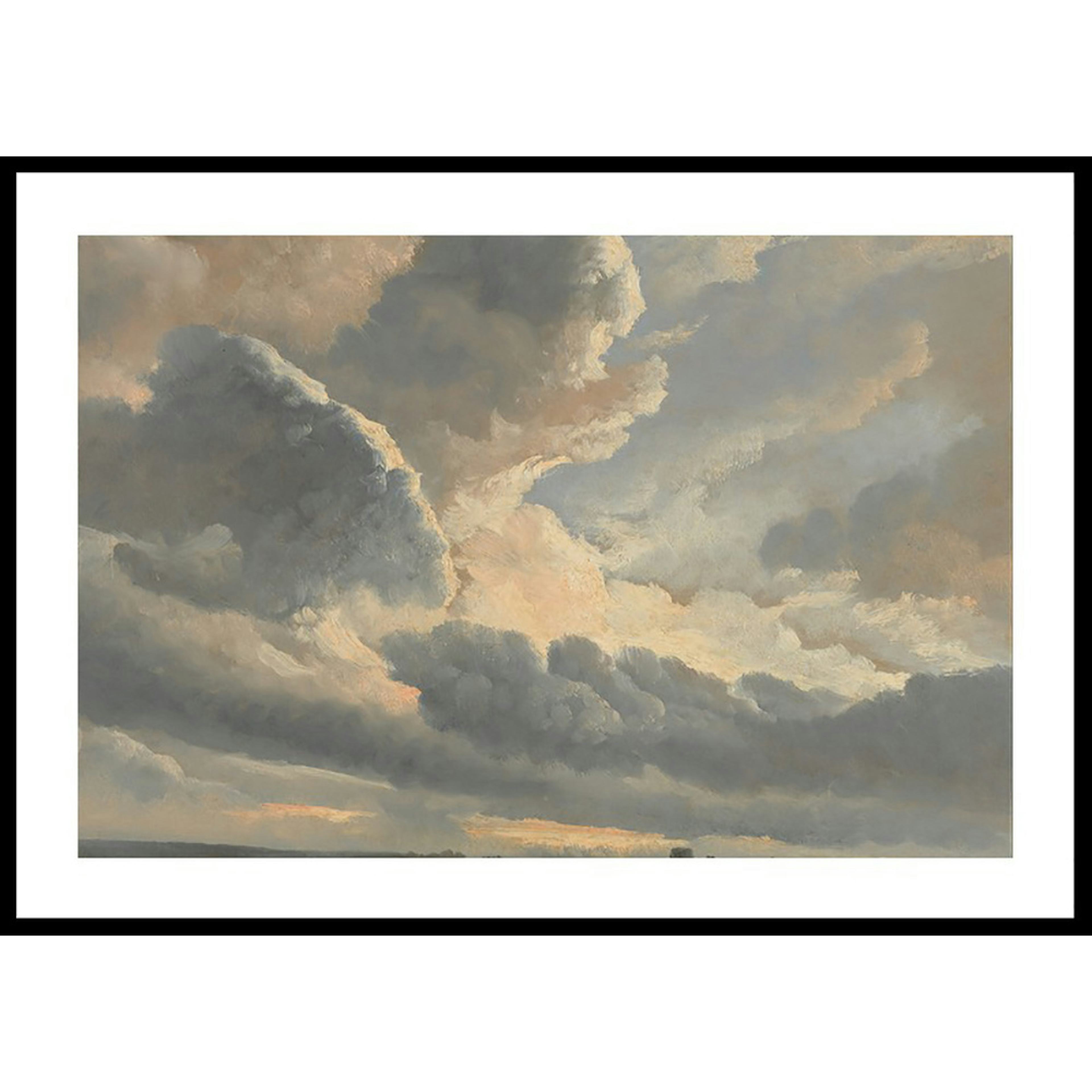 Poster Gallerix Study Of Clouds With A Sunset Near Rome By Simon Denis