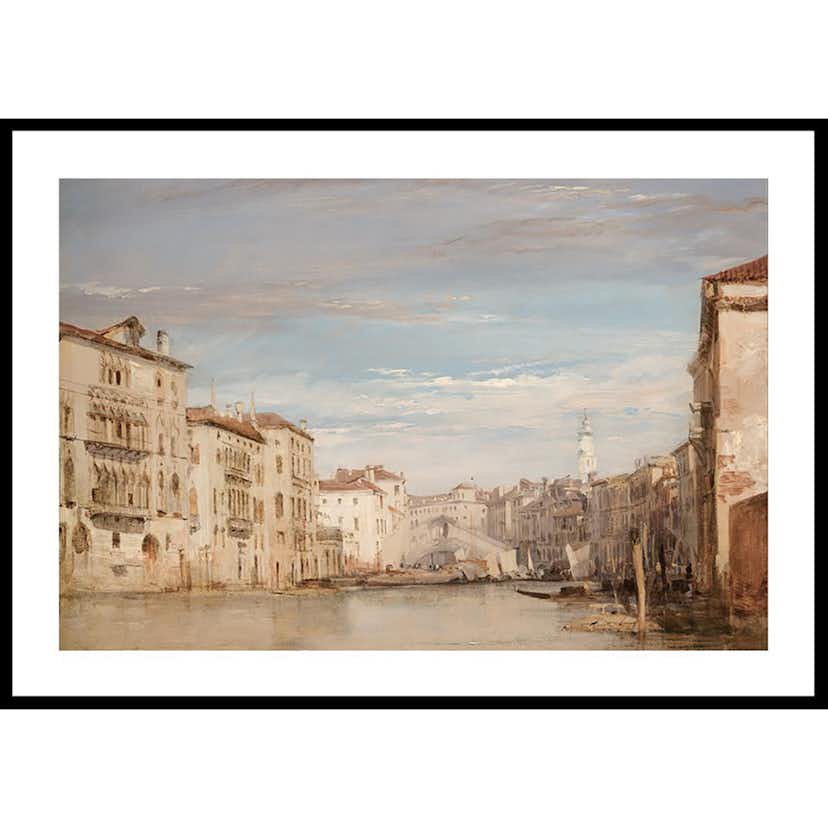 Poster Gallerix The Grand Canal Venice Looking Toward The Rialto By Richard Parkes Bonington