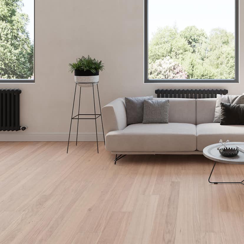 Trägolv Bjelin Härdad Ek Vista White Mattlack Multistrip