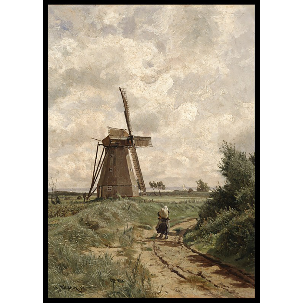 Poster Gallerix Windmühle Bei Ahrenshoop By Carl Malchin
