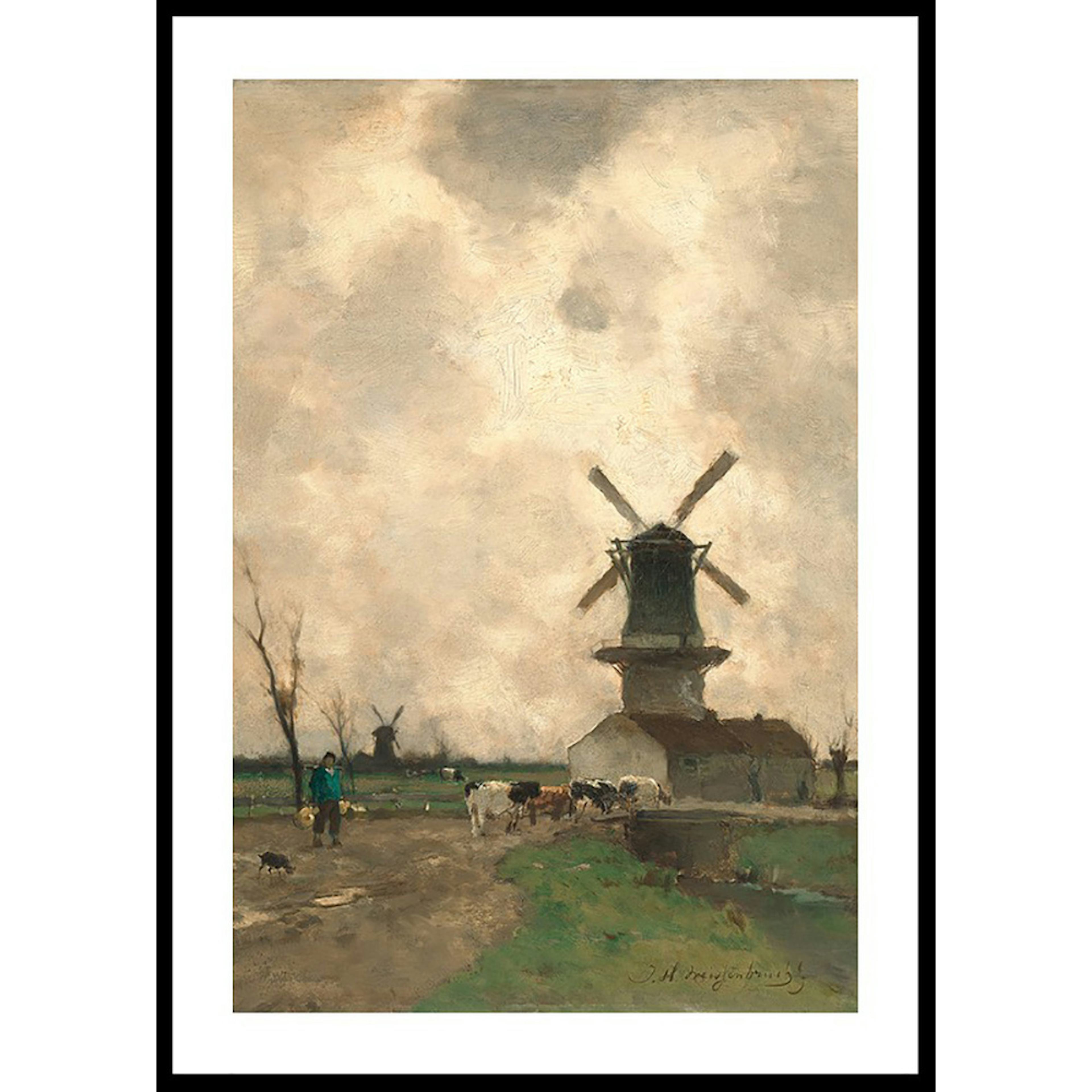 Poster Gallerix De Molen By Jan Hendrik Weissenbruch
