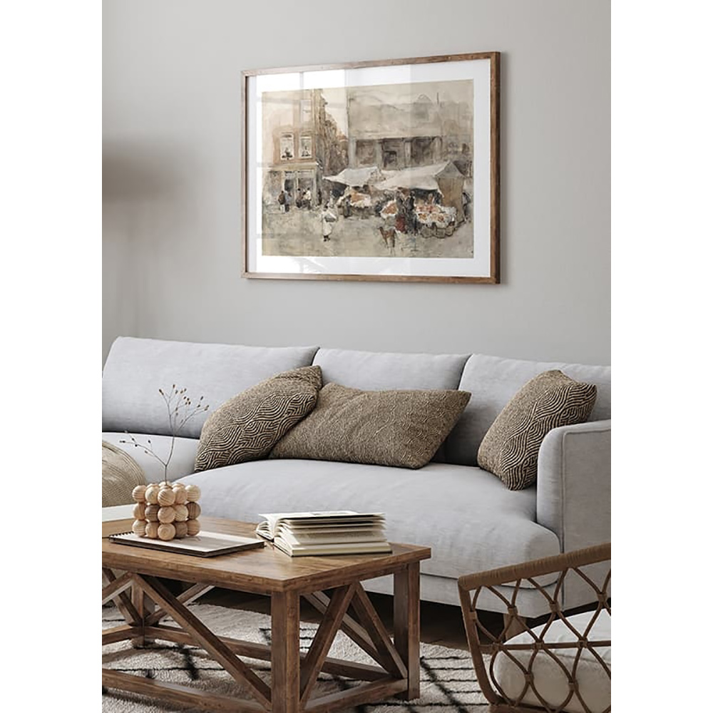 Poster Gallerix Markt Met Bloemenstalletjes By Floris Arntzenius