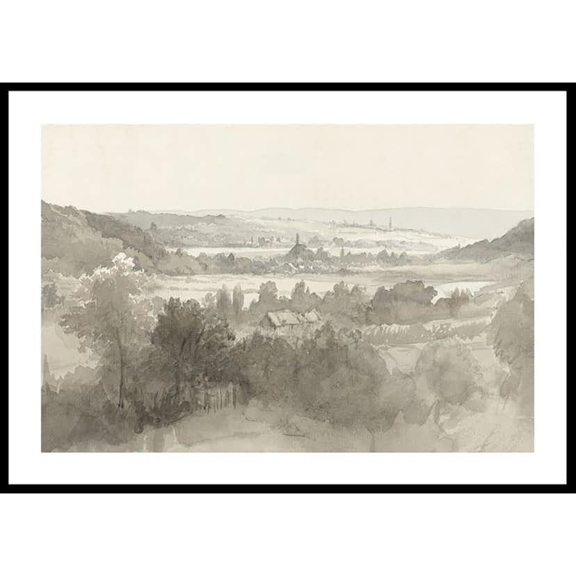 Poster Gallerix Gezicht Op Een Dal By Willem Bodeman