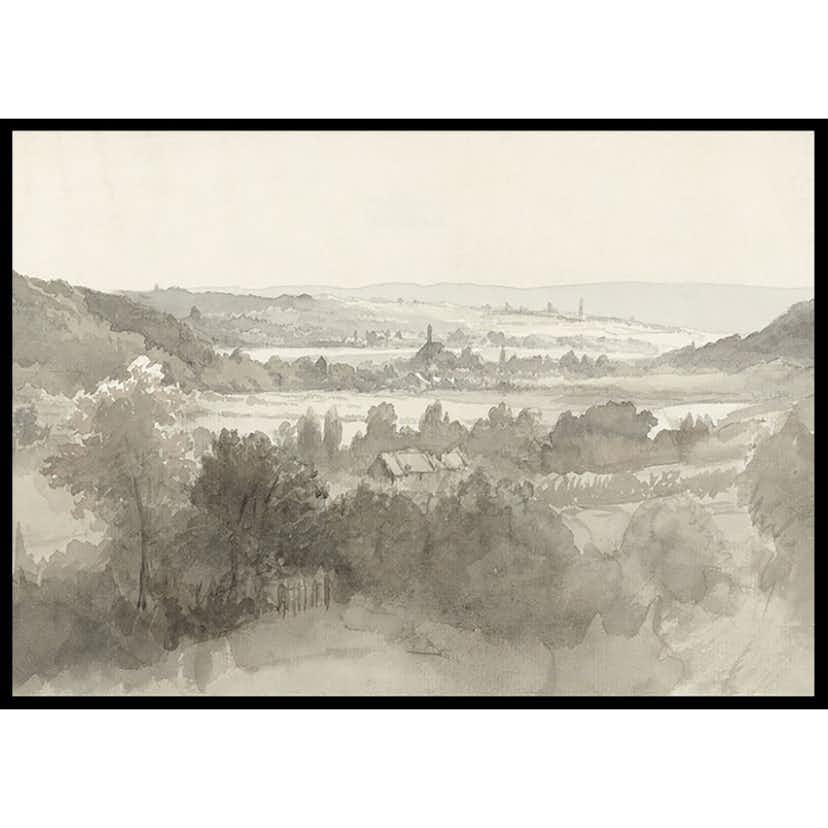 Poster Gallerix Gezicht Op Een Dal By Willem Bodeman