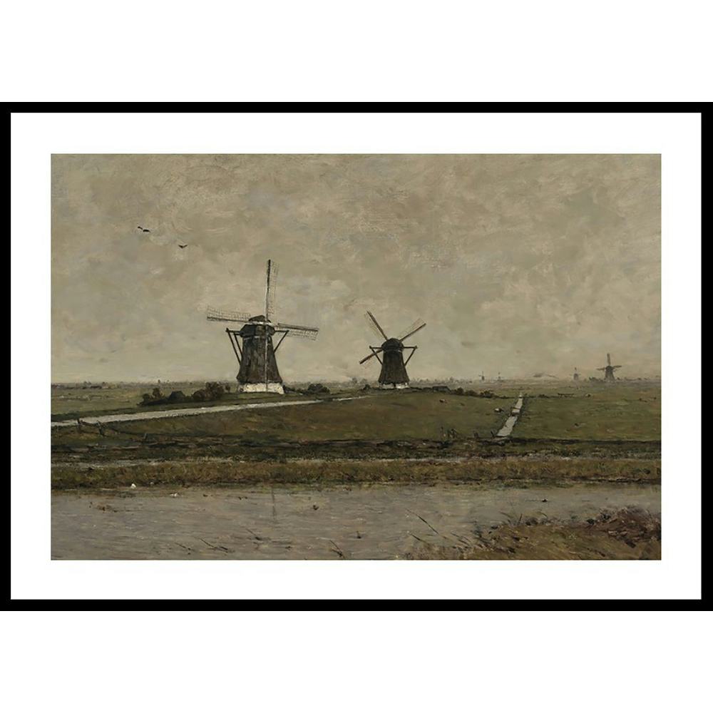 Poster Gallerix Polder With Mills Near Overschie By Paul Gabriël