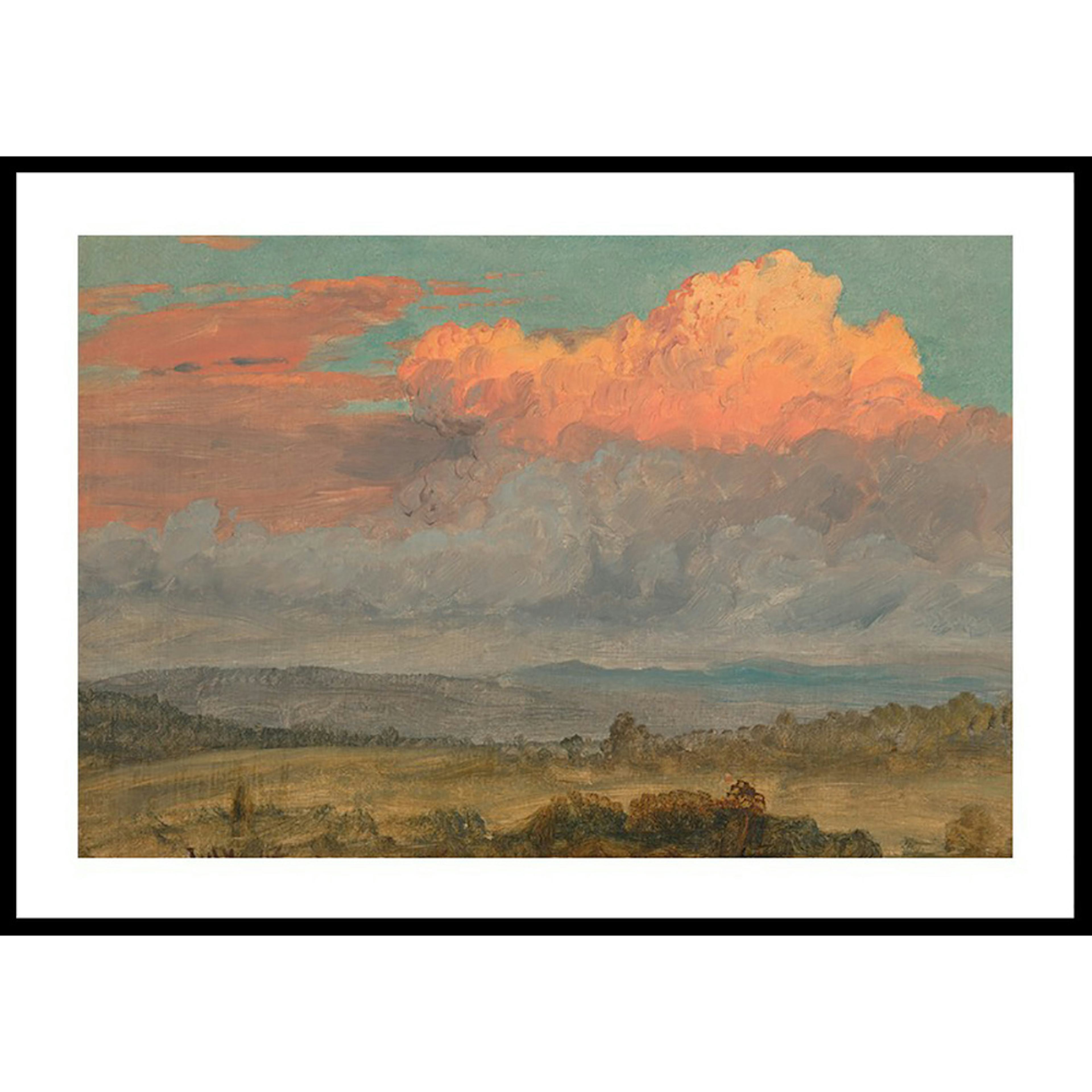 Poster Gallerix Drawing Clouds Hudson Valley New York July 1866 By Frederic Edwin Church