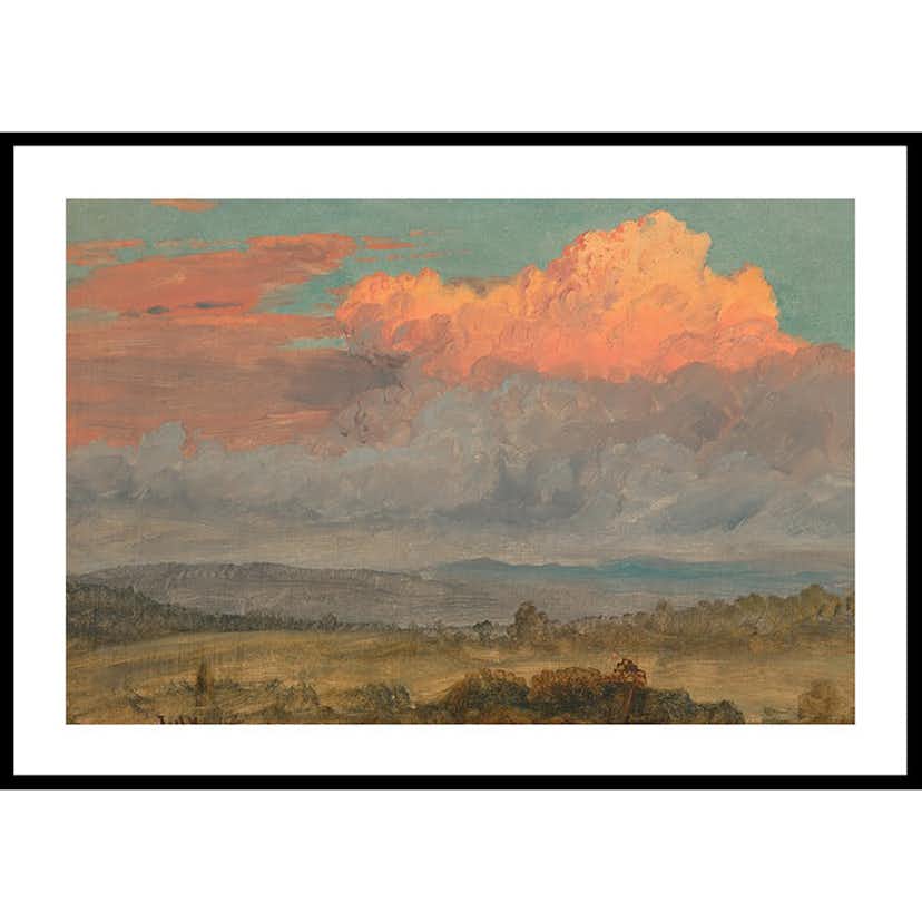 Poster Gallerix Drawing Clouds Hudson Valley New York July 1866 By Frederic Edwin Church