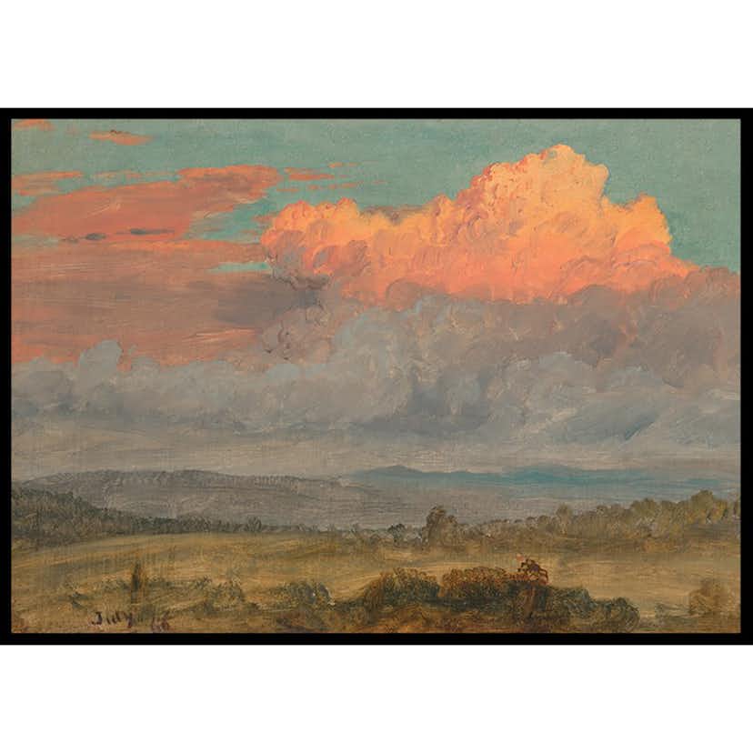Poster Gallerix Drawing Clouds Hudson Valley New York July 1866 By Frederic Edwin Church