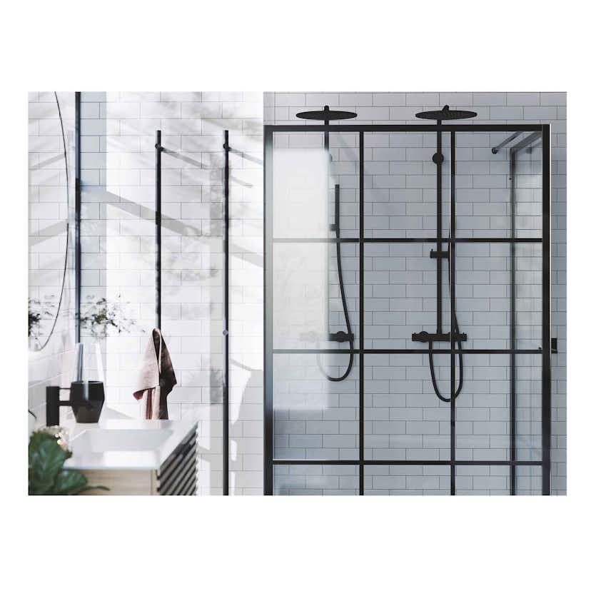 Duschhörn Macro Design Empire Swing Klarglas med Spröjs