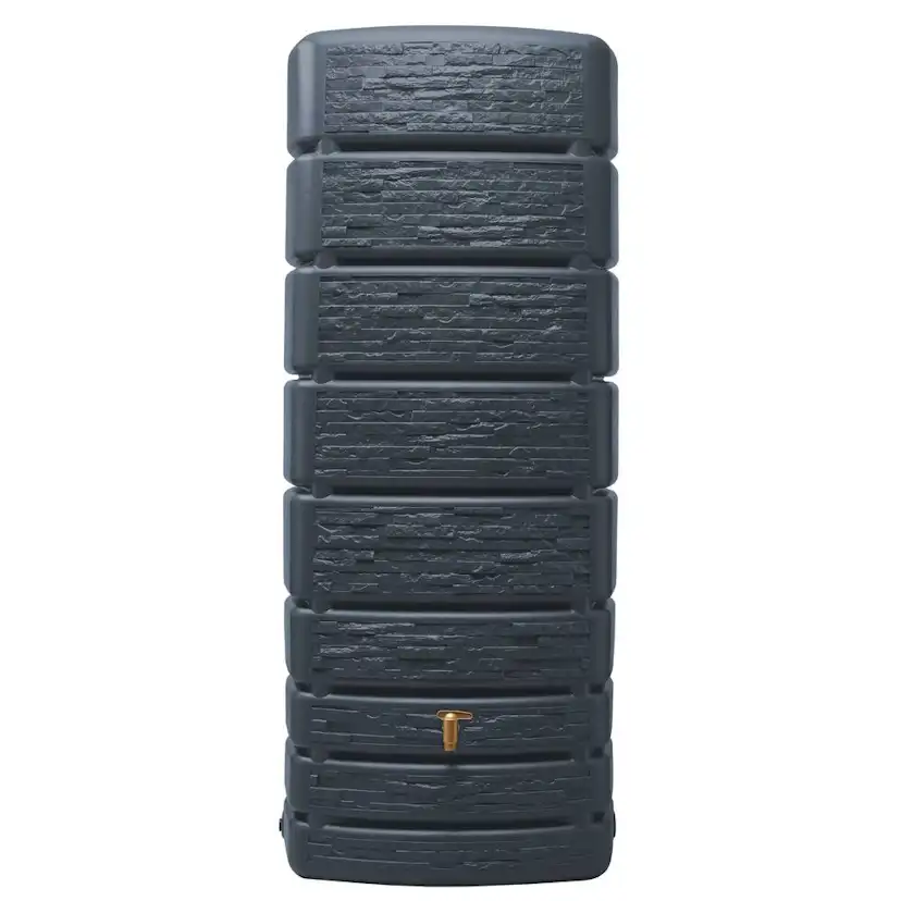 Regnvattentunna Garantia Slim Stone 500 L Grå Granit med Plastkran