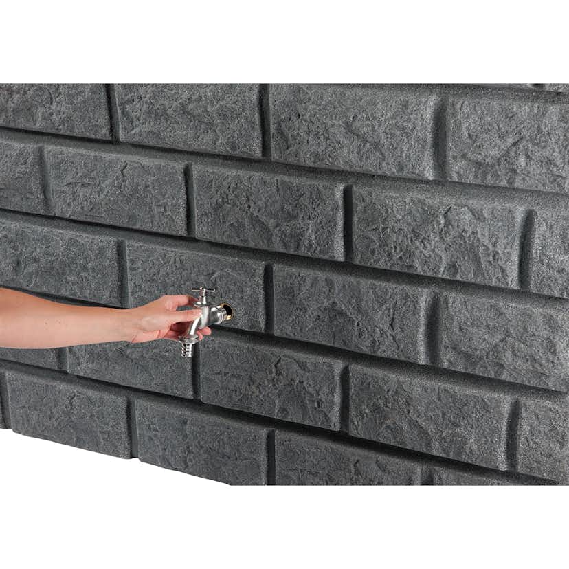 Regnvattentunna Garantia Rocky 400 L Grå Granit