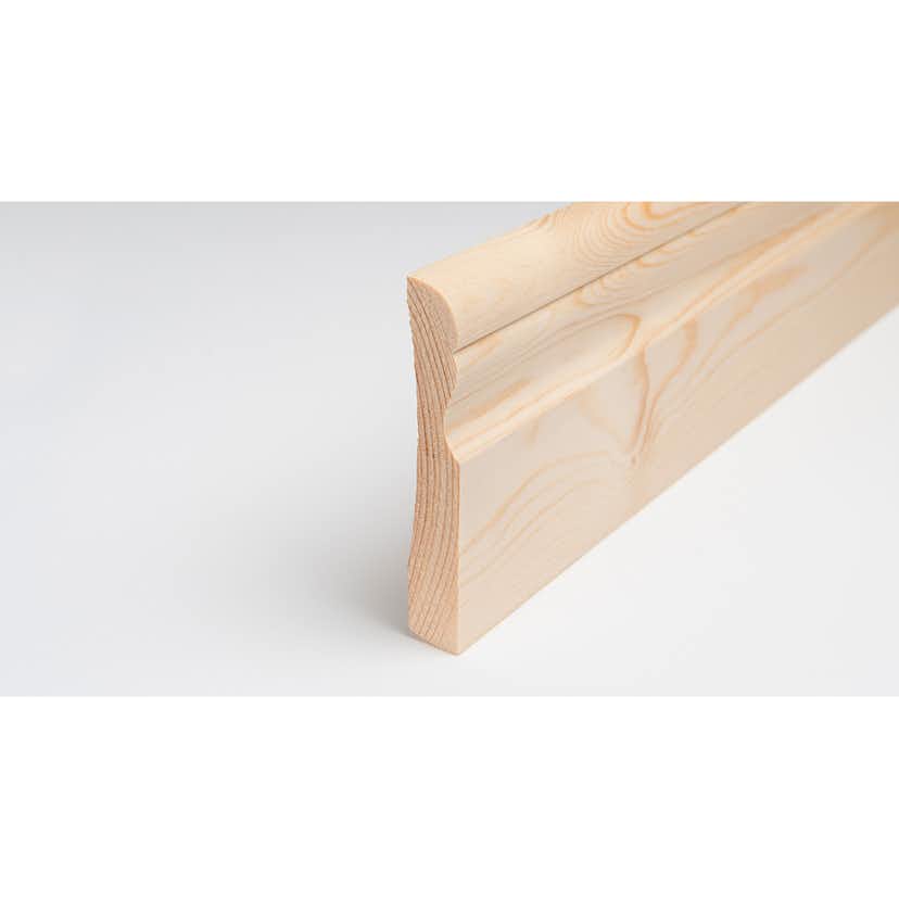 Golvlist Dalalist Sockel nr 6 Piteå furu vit 15x95 mm