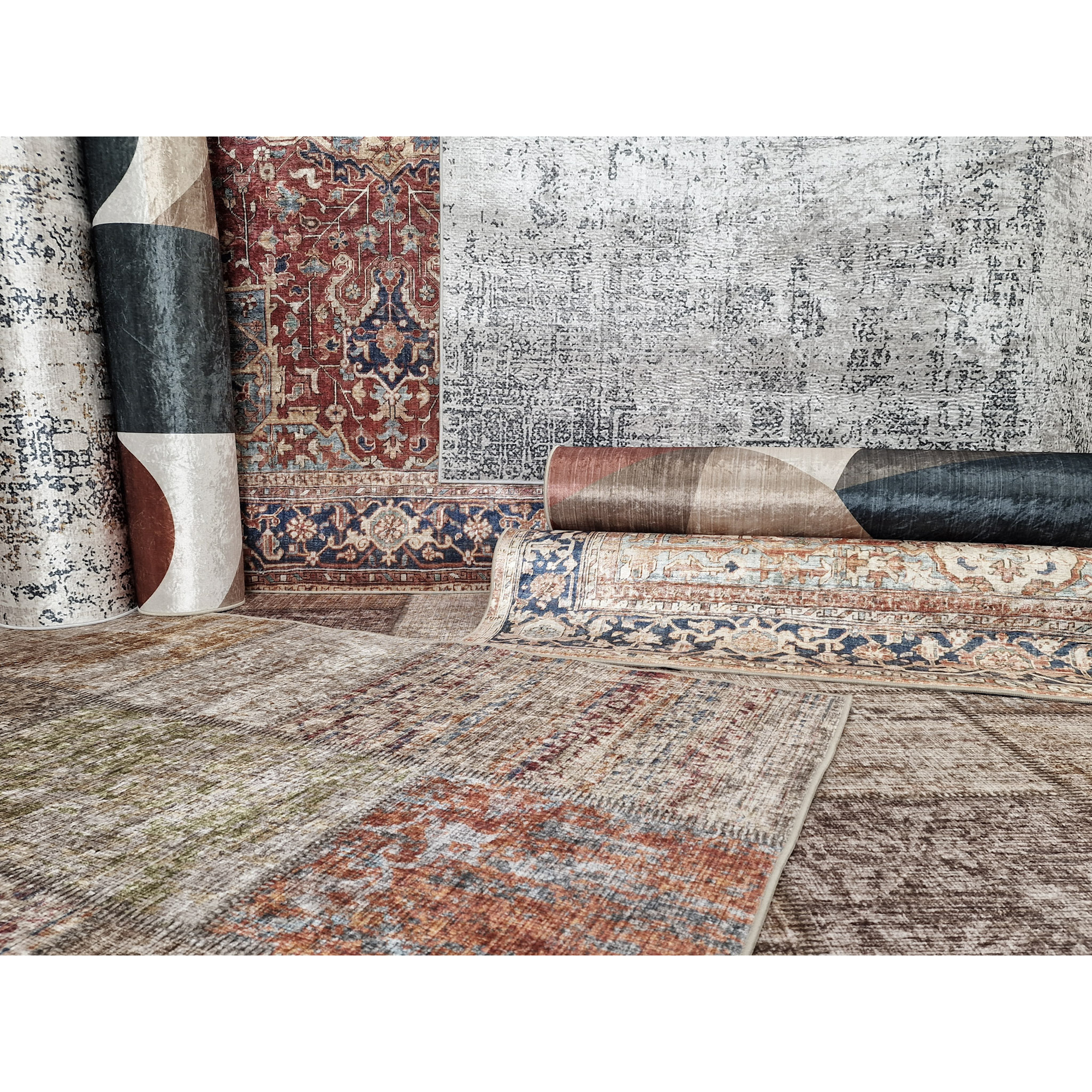 Wiltonmatta KM Carpets Amber Patch Färgglad Polyester
