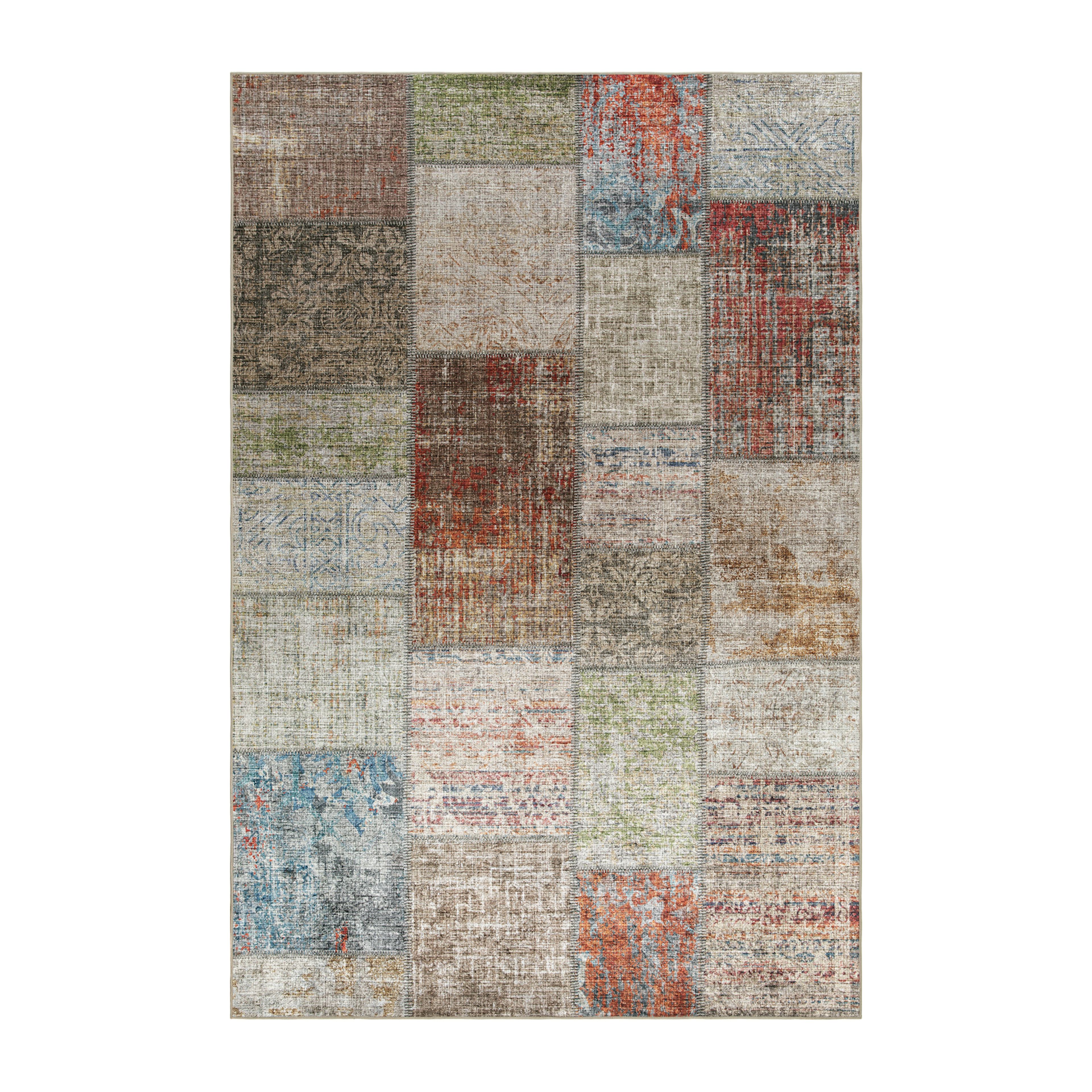 Wiltonmatta KM Carpets Amber Patch Färgglad Polyester