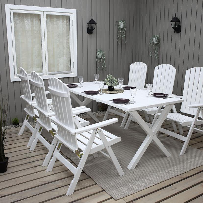 Matgrupp Baltic Garden Scottsdale 190 Med 6 Kungshamn Stolar
