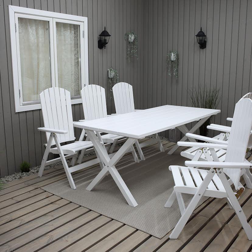 Matgrupp Baltic Garden Scottsdale 190 Med 6 Kungshamn Stolar