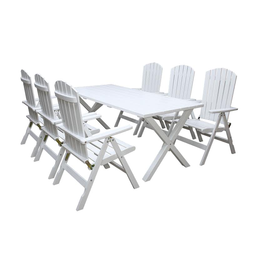 Matgrupp Baltic Garden Scottsdale 190 Med 6 Kungshamn Stolar